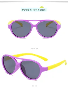 Kids ultra-light silicone polarized sunglasses cute trendy baby uv protection eyewear