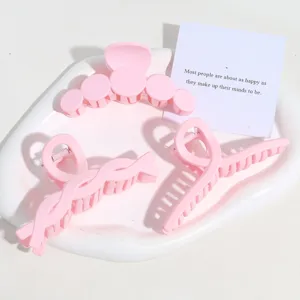 Set de pinces à cheveux roses, pinces requin mates mignonnes pour coiffure quotidienne et accessoires.
