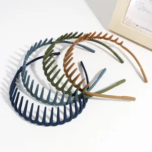 Multi-tooth plastic hair hoop non-slip headband multi-color fashion hair accessories.