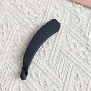 Matte dark grey banana hair clip stylish elegant hair accessory for daily styling use.