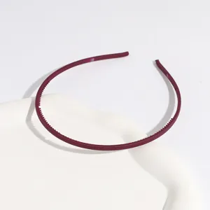 Matte plastic headband detail, thin tooth non-slip design for women daily hair accessory
