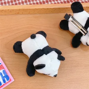 Cute plush panda hair clip sweet cartoon animal hair accessories for women and girls daily wear