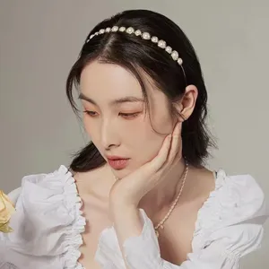 Ultra-thin pearl alloy headband sweet versatile hair hoop elegant hair accessories for women