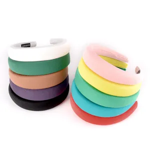 Thick velvet sponge headband solid color wide hair hoop fashion hair accessories for women