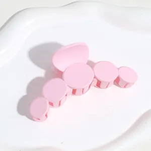 Pince à cheveux rose, design mignon pour accessoires de coiffure polyvalents et quotidiens.