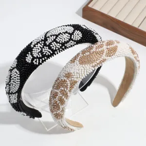 Handgemachte perlen haarreif barock stil damen haarreif elegante strass mode haarschmuck