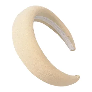 Bandeau rembourré large et chic pour femmes, accessoire de cerceau de cheveux étincelant.