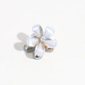 Mini flower hair claw clip cute metal side clip crystal rhinestone hair accessories for women