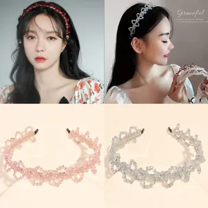Diadema estrás cristal lujo coreano elegante vintage abalorios accesorio pelo mujer