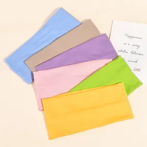 Fascia per capelli in maglia tinta unita elastica yoga fitness fascia antisudore donna accessori