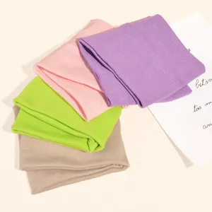 Fascia per capelli in maglia tinta unita elastica sportiva yoga fascia antisudore per donne.