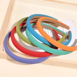 Colorful thin sponge headbands for women, stylish fabric hair hoops for daily wear.