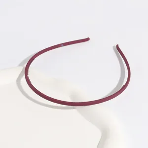 Matte plastic headband thin hair hoop with teeth non-slip solid color hair accessories for daily wear