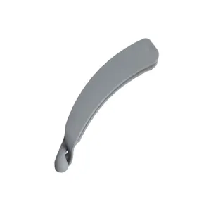 Grey matte banana hair clip for women, stylish minimalist hair accessory for daily styling.