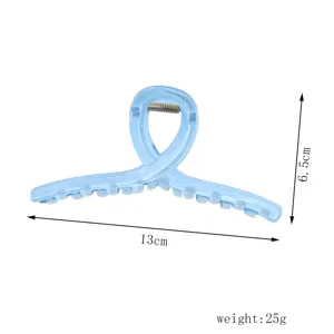 Blauer transparenter Haarklammer Detail, 13cm Größe, 25g leichtes Design für das Styling.