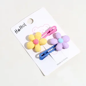Horquillas de flores coloridas estilo dopamina, pasadores bonitos y modernos para niñas.