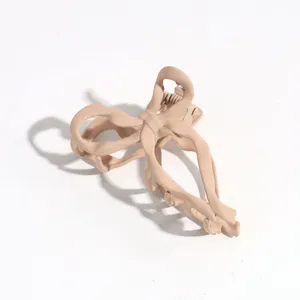 Pinza de pelo con lazo nude mate mini garra elegante accesorio para el estilo diario