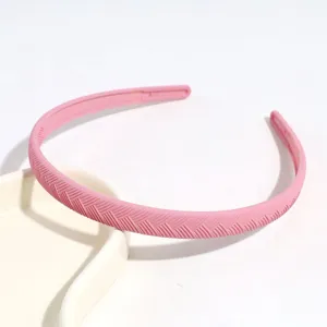 Cerchietto in plastica rosa per donne, sottile fascia per capelli con motivo a spina.