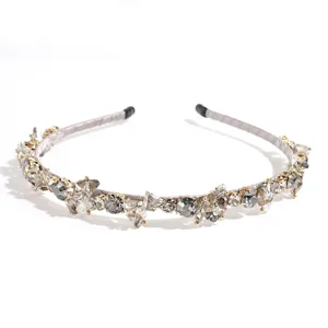 Diadema elegante de estrass de cristal para mujeres vintage brillante accesorios para el cabello