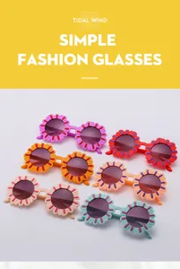 Bambini carino fiore occhiali da sole colorato bambino sole moda spiaggia all'aperto