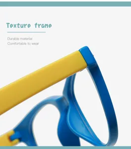 Kids flexible soft silicone optical glasses frame comfortable anti blue light eyewear frame