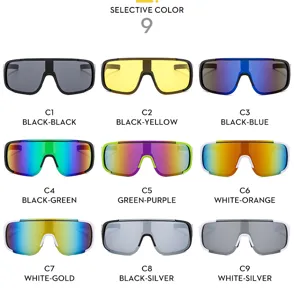 Outdoor cycling sunglasses detail color options grid showing versatile sports eyewear styles.