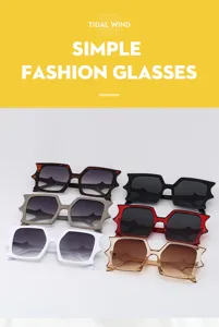 Trendy bat shaped sunglasses with unique irregular frame design, stylish UV protection eyewear.