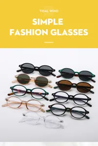 Vue détaillée de lunettes de soleil et anti-lumière bleue vintage ovales et élégantes.