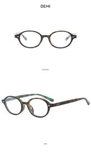 Vue détaillée de lunettes ovales en écaille vintage avec branches intérieures vertes chics.