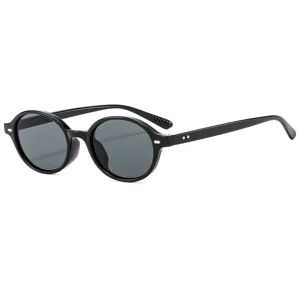 Lunettes de Soleil Ovales Vintage pour Femmes Rétro Personnalité Lunettes de Soleil Protection UV400 Mode Tendance Lunettes Extérieur