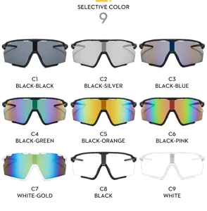 Lunettes de soleil de protection de sport en plein air grand cadre avec options de couleur.