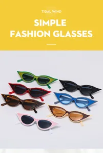 Lunettes de soleil cat-eye vintage élégantes pour femmes, protection UV rétro tendance.