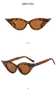 Lunettes de soleil chat mode femme européenne américaine écaille vintage chic