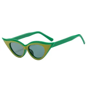 Lunettes de Soleil Yeux de Chat pour Femmes Mode Rétro Monture Oversize Protection UV400 Lunettes de Soleil Élégant Style Européen pour Femmes