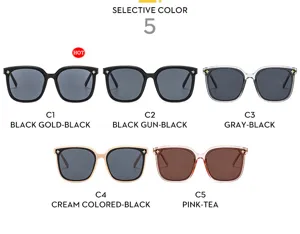 Occhiali da sole quadrati oversize da donna, stile coreano alla moda con opzioni di colore.