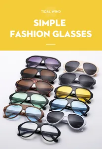 Vista detallada de gafas de sol de moda multicolores con lentes y monturas variadas.