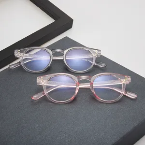Occhiali vintage piccola montatura luce blu chiaro rosa trasparente ottica occhialeria