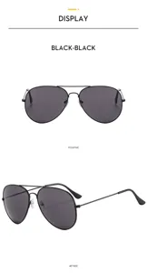 Classic men's black double-bridge aviator sunglasses with metal frame for driving.