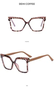 TR90 Blaulichtfilter Quadratische Brillenfassung Retro Schildpatt Optische Brille