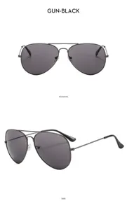 Classic metal double bridge aviator sunglasses for men retro UV protection eyewear 100c