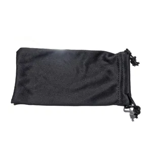 Bolsa de microfibra suave negra para gafas estuche de almacenamiento portátil útil
