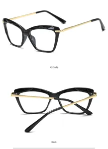 Monture de lunettes cat eye cristaux anti lumiere bleue femme tendance optique neuf