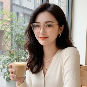 Monture de lunettes anti lumière bleue œil de chat à facettes cristal tendance femme