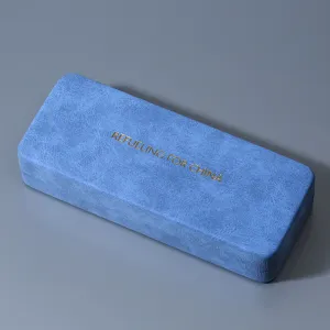 Nouvelle boîte à lunettes texturée infroissable à la mode, étui optique portable carré de qualité