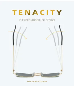 Lunettes de soleil tendance à double pont dotées de branches flexibles et confortables.