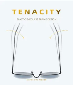 Men's retro round sunglasses with elastic temples for flexible and comfortable daily wear.