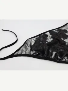 Y2K silver silk ink wash tie dye triangular headscarf retro hip hop fashion bandanna.