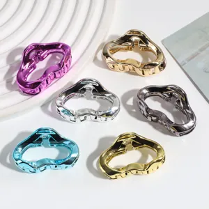 Elegante minimalistische unregelmäßige Metall Wolke Haarklammer bunte kleine Haarspange