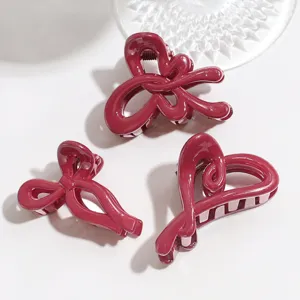 Glänzende rote Haarklammer Set, süße Schleife und Herz kleine Haarschmuck für Frauen und Mädchen.