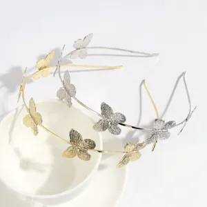 Estilo coreano moda dulce mariposa metal diadema elegante accesorio para el pelo mujer